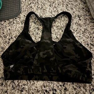 Fabletics Black Camo Sports Bra